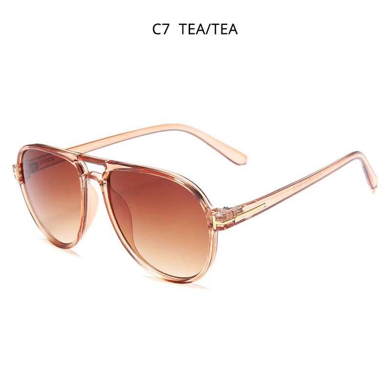 Hooban estilo piloto do vintage óculos de sol dos homens à moda design da marca de condução óculos de sol masculino retro grande quadro sombra: Tea Tea