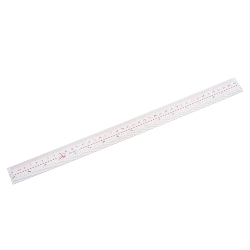 40cm 16 Inches Length Measure Clear Plastic Straight Edge Ruler: Default Title