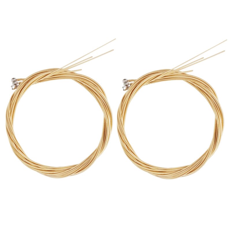 Y1QE Upgraded Bronze Acoustic Guitar Strings Light Tension Corrosion-Resistant Offers a Warm Bright &amp; Well-Balanced Tone