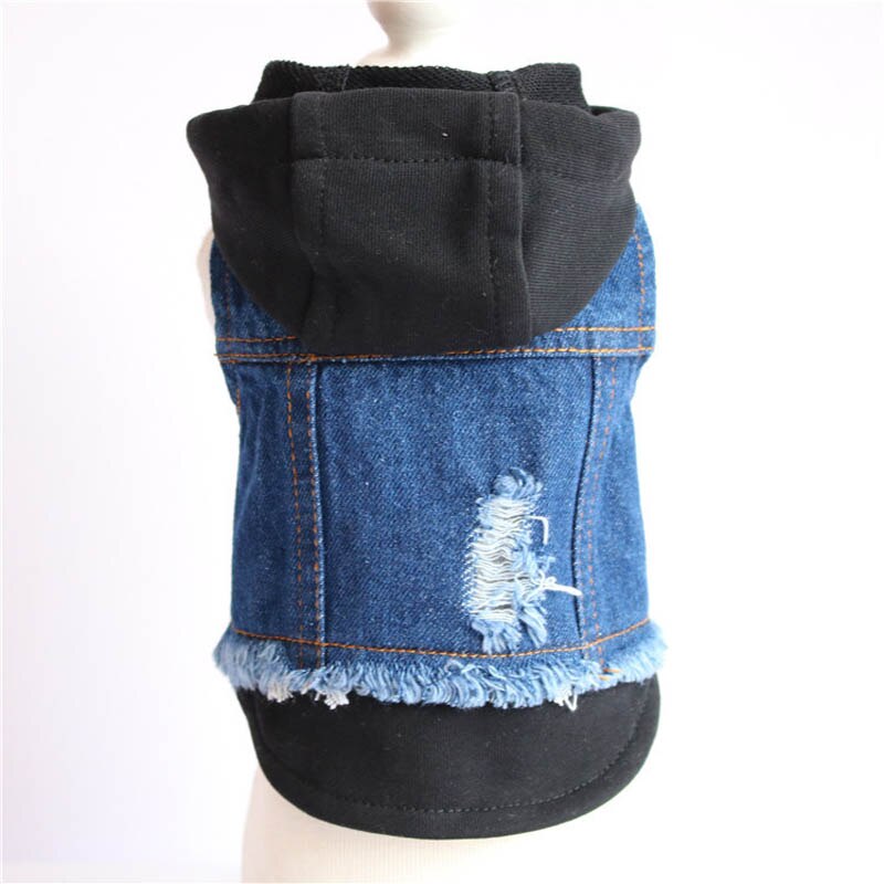 Product Pet Hoodie Jacket For Dog Jeans Spring Dog Clothes Denim T-shirt Puppy Dog Vest Cowboy Cat Coat 10E: S / Blue