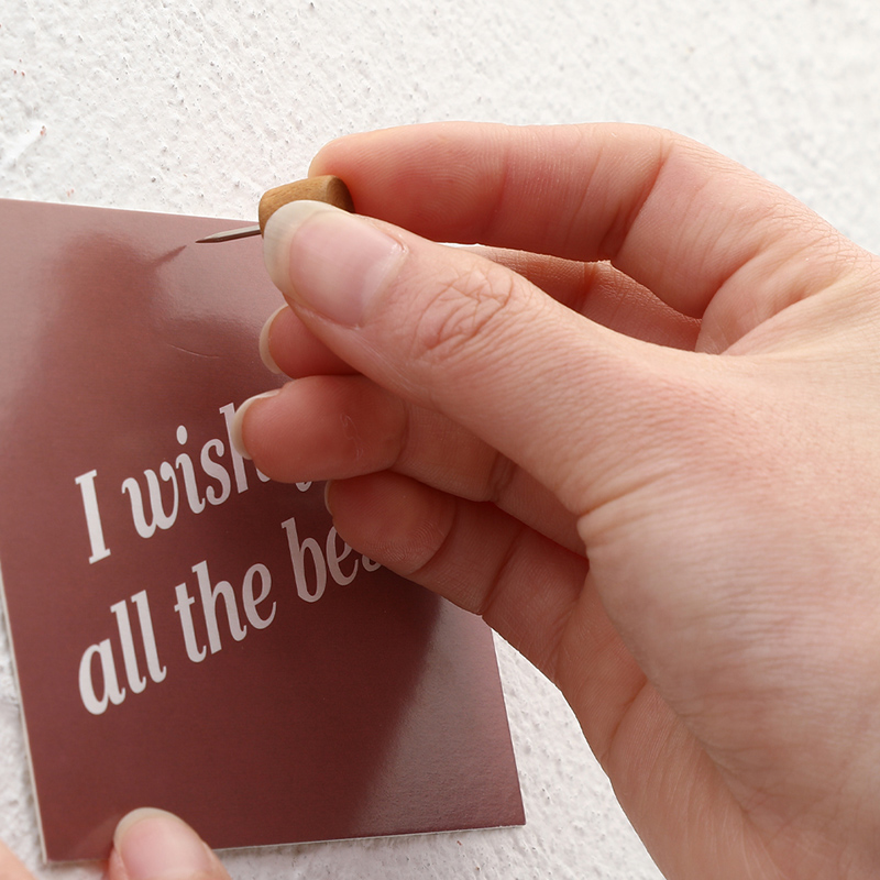 KRABALL Wooden Pushpin with Storage Box Drawing Photo Wall Studs Cork Board Pins for Decoration of Billboard Process Items