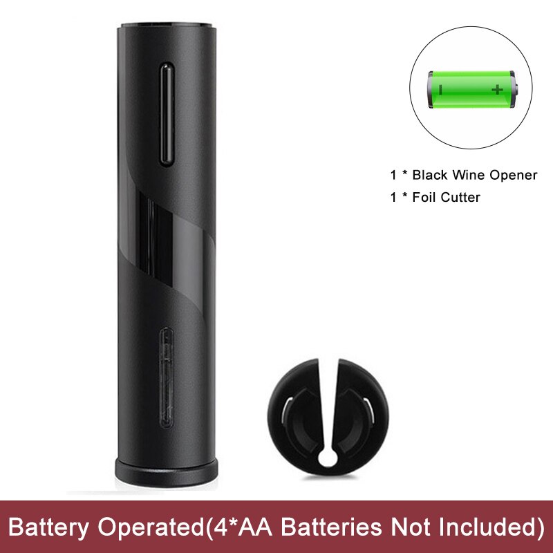 Ouvre-bouteille de vin électrique Rechargeable tire-bouchon coupe-feuille ensemble ouvre-bouteille automatique pour ouvre-boîte de cuisine de vin rouge ouvre bouteille: Battery Operated-5
