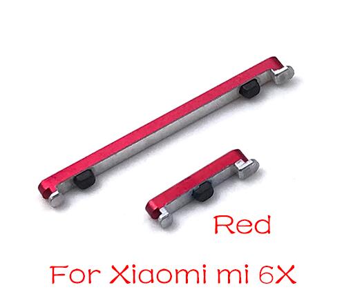 Side Power Key +Volume Button For Xiaomi Mi A2 6 6X 9 8 Lite Max Note 3 Play Parts: Mi A2 6X Red