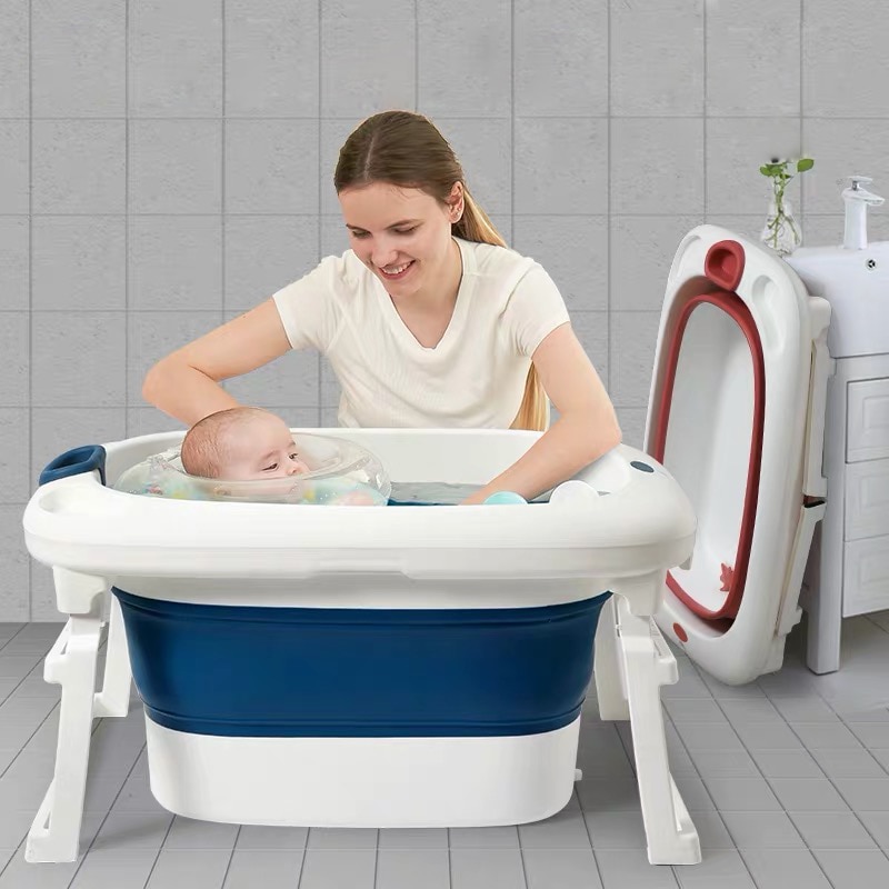 Children Bathing Tub Plastic Foldable Baby Bathtub