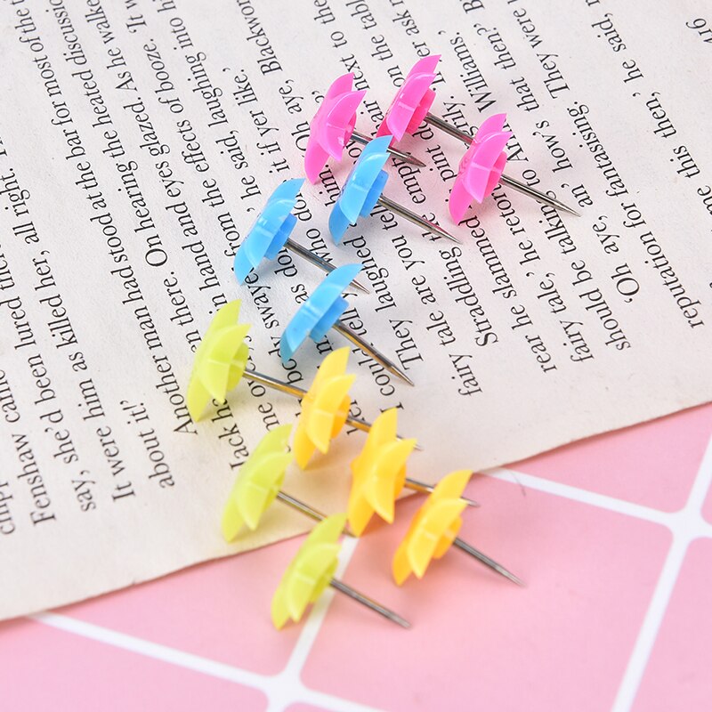 Chinchetas decorativas en forma de flor y estrellas para tablones de anuncios de corcho, chinchetas de pulgar, suministros para el hogar y la Oficina, 12 Uds.