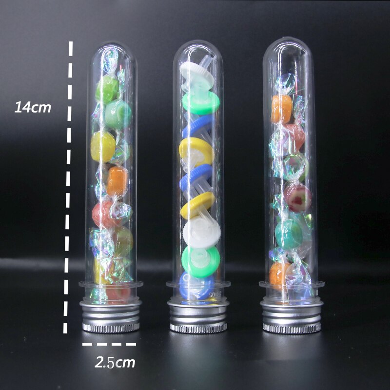 1PCS Plastic Test Tubes 40ml With Aluminum Cap Bottles Lab Equipments 14×25mm