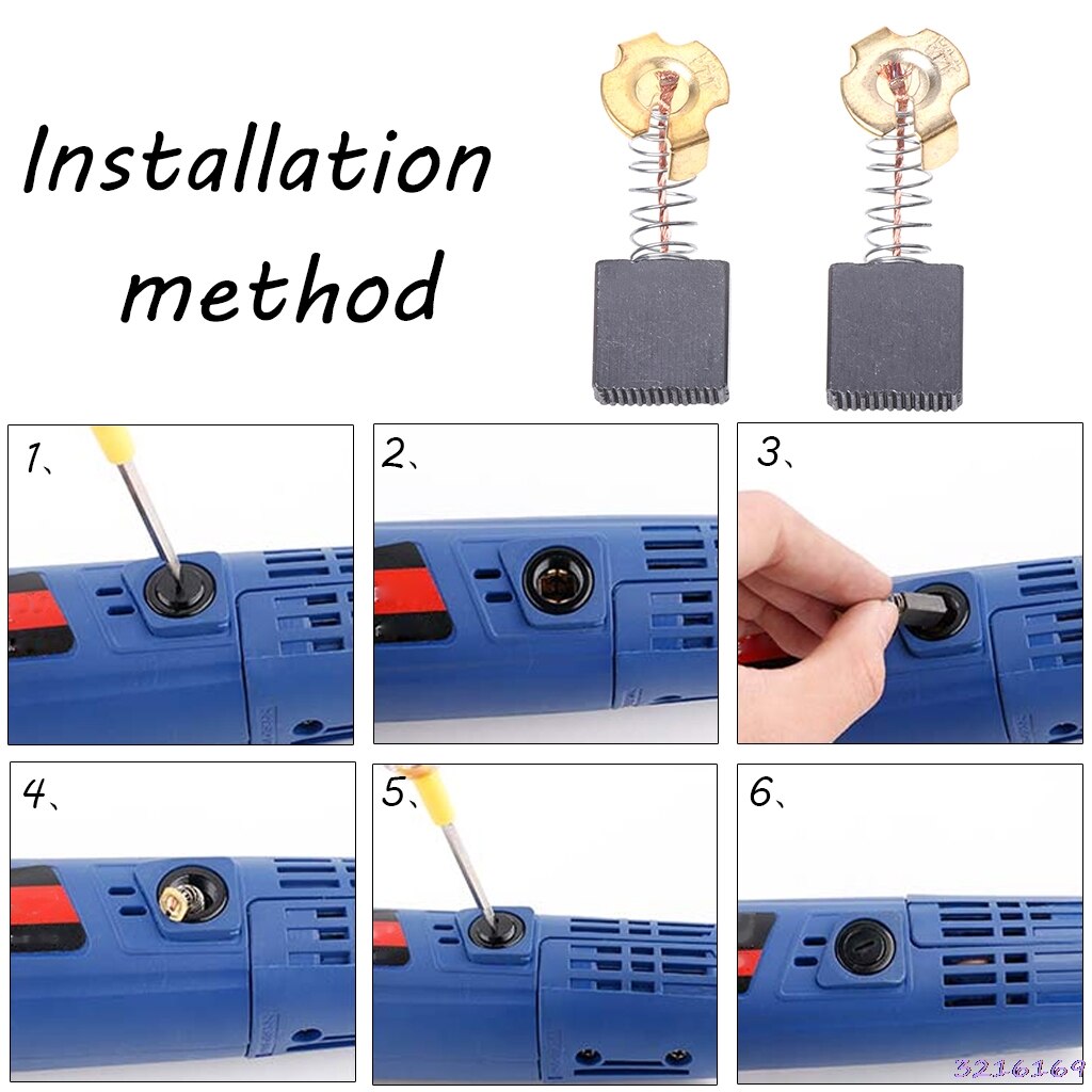 2 stuks koolborstels voor elektrische boormachines, voor dewalt bosch makita elektrisch gereedschap