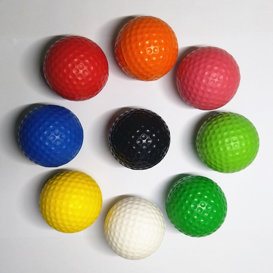 20 pcs/lot balles de Golf en mousse légère PU 6 couleurs balles de pratique de Golf pour la formation de Sport en plein air en intérieur balles de Golf en éponge élastique: MULTI