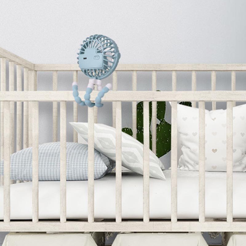 Mini klapvogn blæser 600 mah personlig bærbar skrivebord håndholdt baby seng autostol ventilator usb genopladelig batteridrevet blæser -35