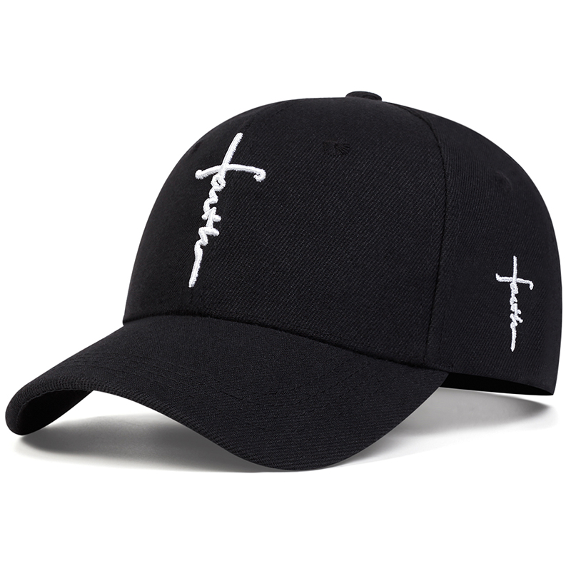 Gorras de béisbol con bordado de cruz y letras Unisex, gorras informales ajustables para exteriores, gorra deportiva con protección solar para primavera y otoño