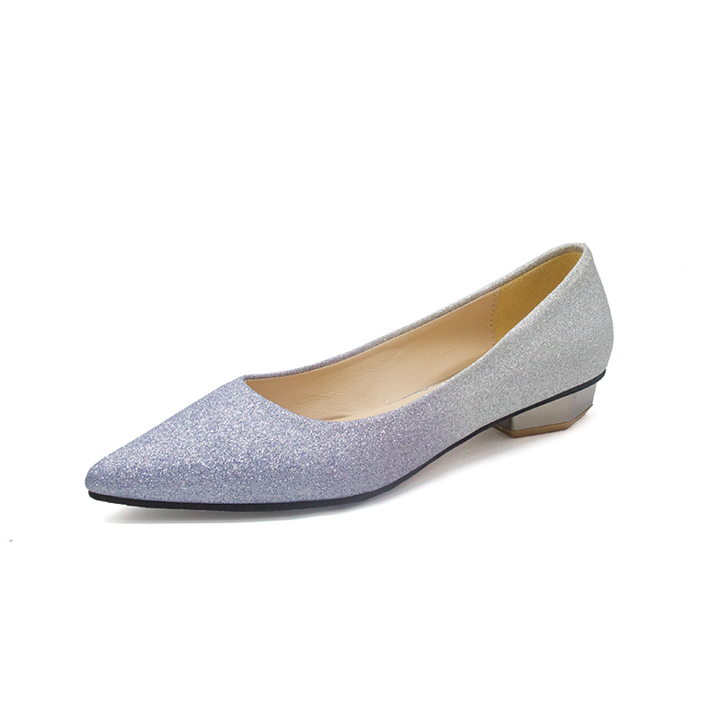 Spring Women Shoes Pointed Toe Ballet Flats Sequined Cloth Slip on Ladies Flat Shoes Zapatos Mujer n551: Royal Blue / 6.5