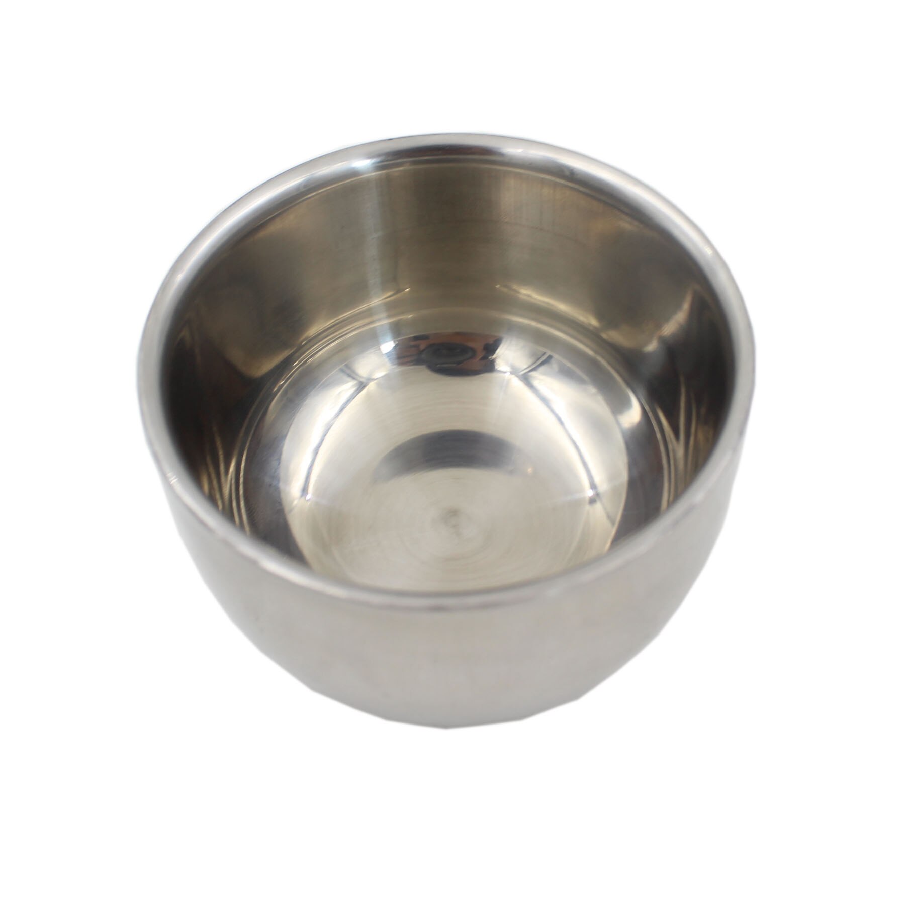 Double Stainless steel shiny shaving bowl shave soap mug