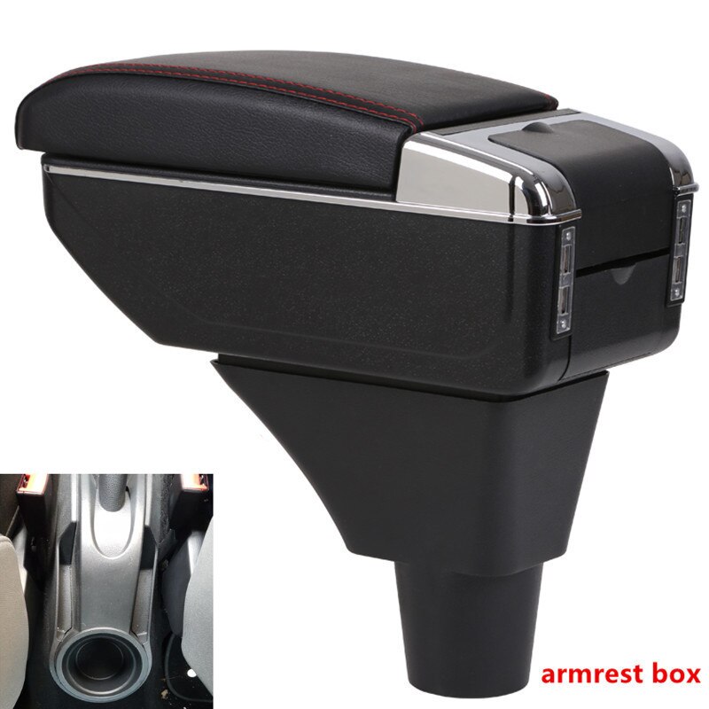 Voor Seat Ibiza Armsteun Doos Centrale Winkel Inhoud Opbergdoos Armsteun Doos Met Bekerhouder Asbak Usb Interface Auto onderdelen