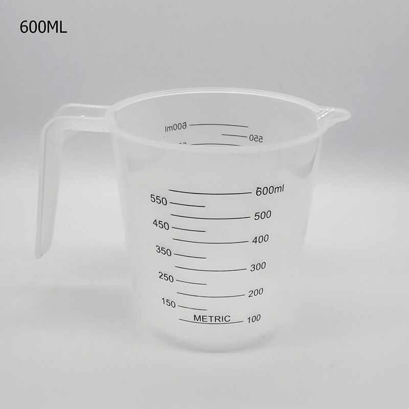Baking Tool Metering Cup Graduated Pour Spout Plastic Visual Scale Measuring Cup 250/500/1000ML with graduated Kitchen: 250ml