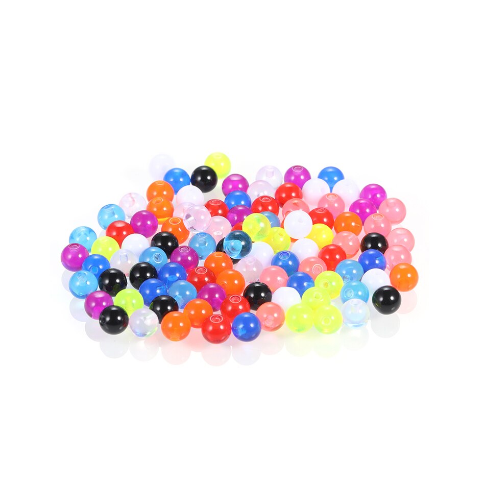 100 Stks/set Acryl Schroef Vervanging Piercing Ball Lot Labret Wenkbrauw Piercing Ball Piercing Sieraden Accessoires: 14G 1.6x5mm