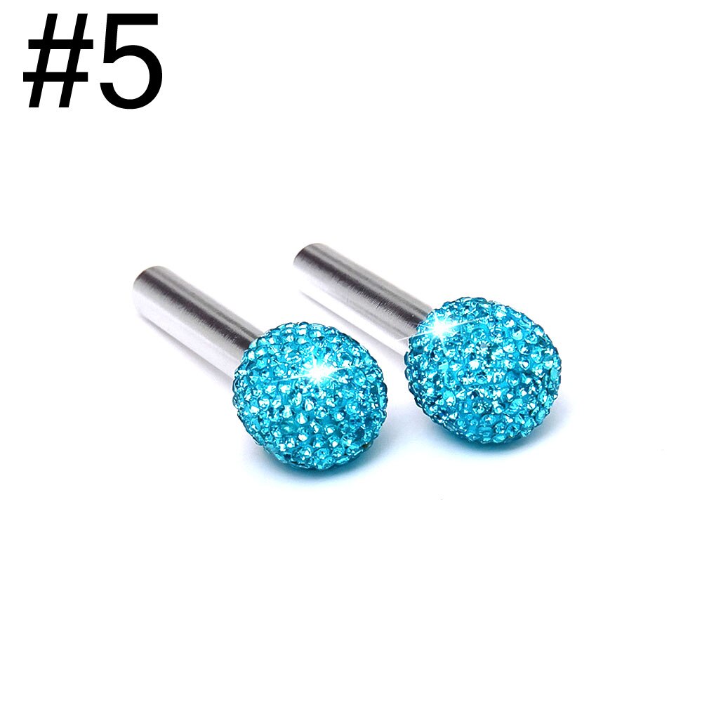 2 Stks/set Automobiles Strass Auto Deur Pin Lock Knoppen Lift Covers Universele: 5