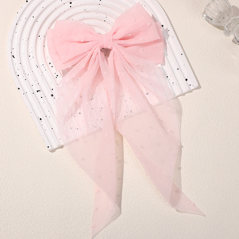 Clip de pelo de cinta con lazo para mujer, 8 colores, Clip de primavera de satén liso, lazo de cola de caballo, horquilla Simple a la , accesorios para el cabello para niña: Azul oscuro