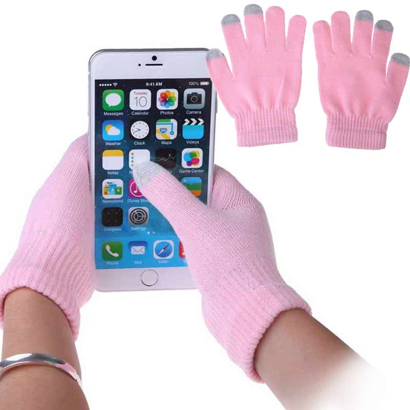 Valink Unisex Winter Warm Capacitive Knit Gloves Hand Warmer for Touch Screen Smart Phone Female Gloves