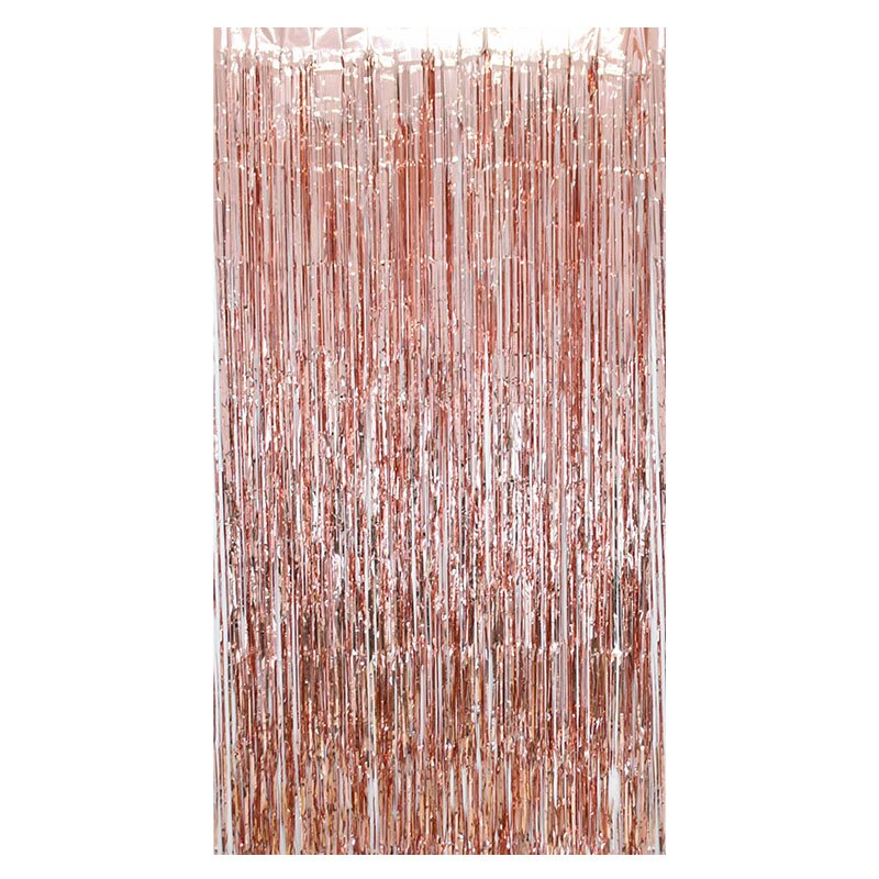 1*2M oro rosa papel oropel flecos cortina Fondo boda decoración cumpleaños cortina de cabina de la foto de decoración de la pared: Y03