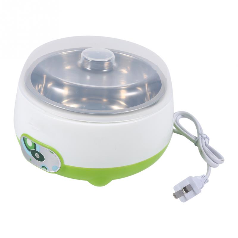 Automatisk rustfritt stål liner yoghurt maker maskin hjemme diy yoghurt container yoghurt beker kjøkkenapparater 220v 800ml: Grønn