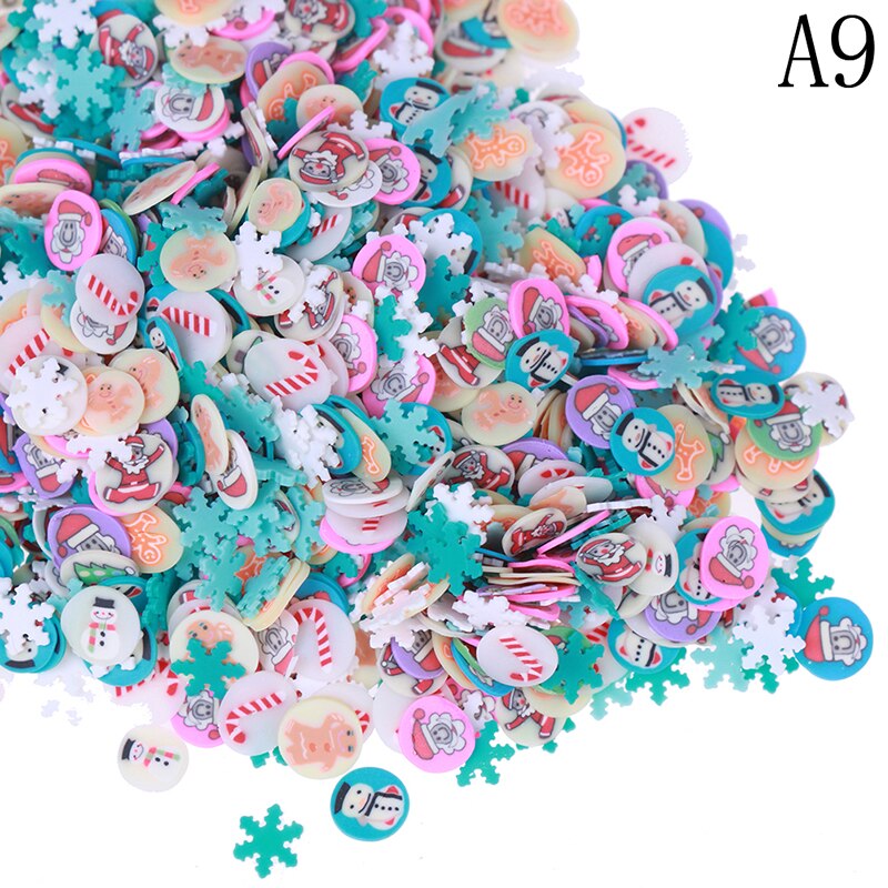 1000 Stück Plastilinzusatz Weiche Keramikfrucht Mischobstblätter DIY Klarschleim Tonne Nagel Schmuck Mobiler Schleim DIY Zubehör