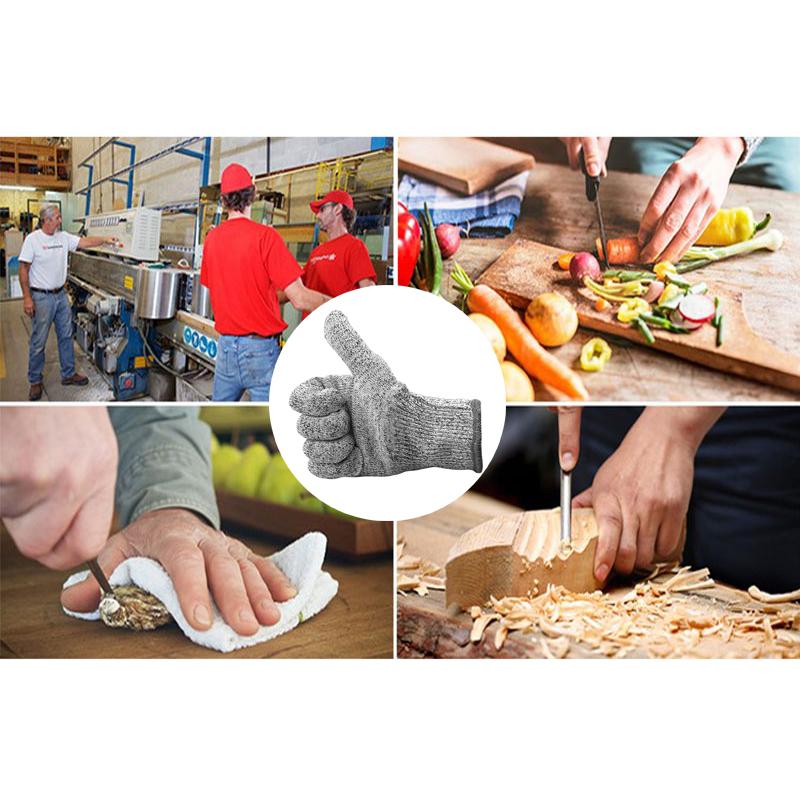 1 Pair High-strength Protection Safety Anti Cut Gloves Kitchen Cut Resistant Gloves for Fish Meat Cutting Safety Gloves