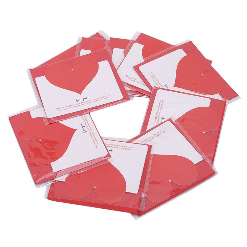 10Pcs/pack 3D Greeting Cards Handmade Heart Shape Paper Cut Valentines Mother's Day Christmas Wedding Card