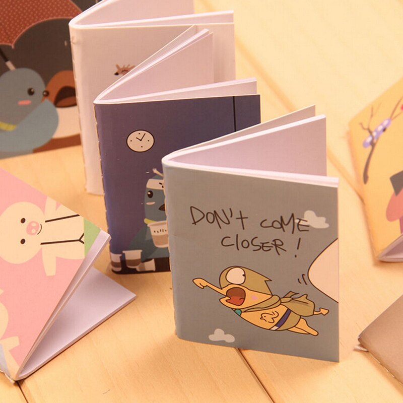 1 PCS Portable Cute Cartoon Kraft Paper Notepad Memo Diary Notebook Exercise Books