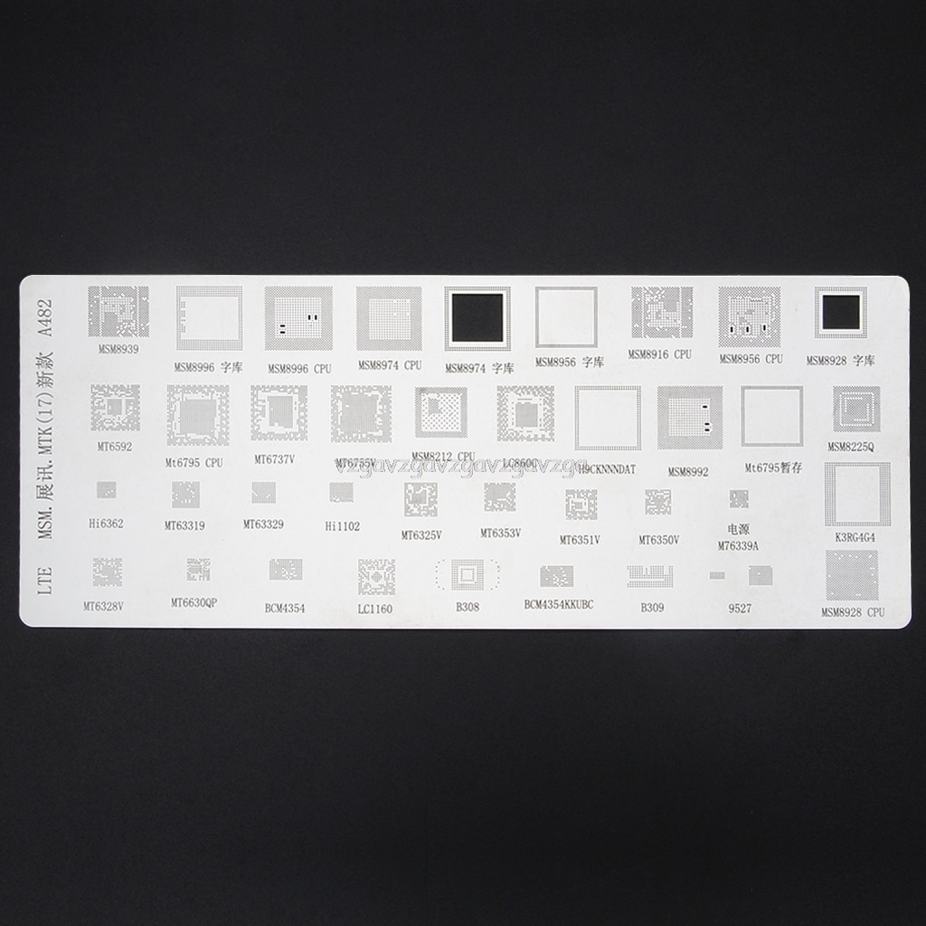 4 st universal bga stencil för mtk msm cpu ram pm power ic reball pin bga direct heat mall  o30 19