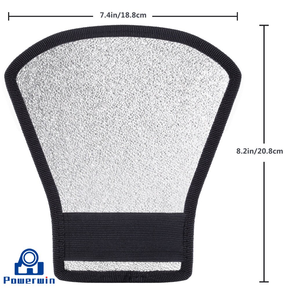 Powerwin Mini diffuseur Flash argent blanc réflecteur pour Canon/Nikon/Sony/Panasonic 580EX 600EX SB910 SB900 Godox Yongnuo Flash