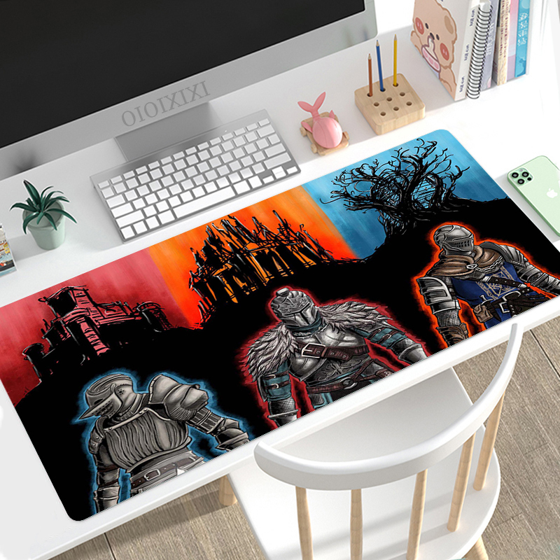 Dark Souls Mouse Pad Gamer XL Computer Custom HD Mousepad XXL Desk Mats Carpet Office Soft Mice Pad Desktop Mouse Pad: 30x24 cm / Dark Grey