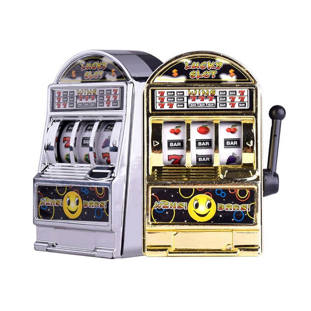 Mini Palm Slot Machine Speelgoed Unisex One-Arm Bandit Speelgoed Uitgepakt Spaarpot Speelgoed Kid Casino Jackpot Fruit Fun speelgoed