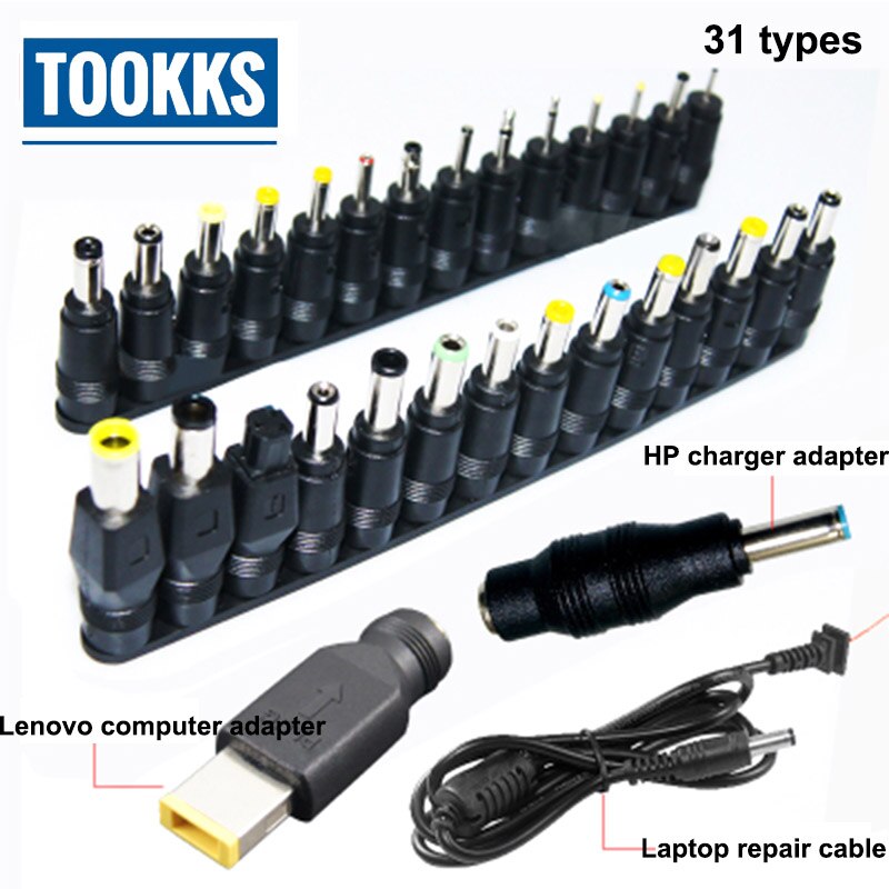 48 pcs Universal Power Adapter Charger AC DC Jack Power Supply Connector Plug for IBM Dell Lenovo Acer HP Toshiba Notebook Cable: 7.57