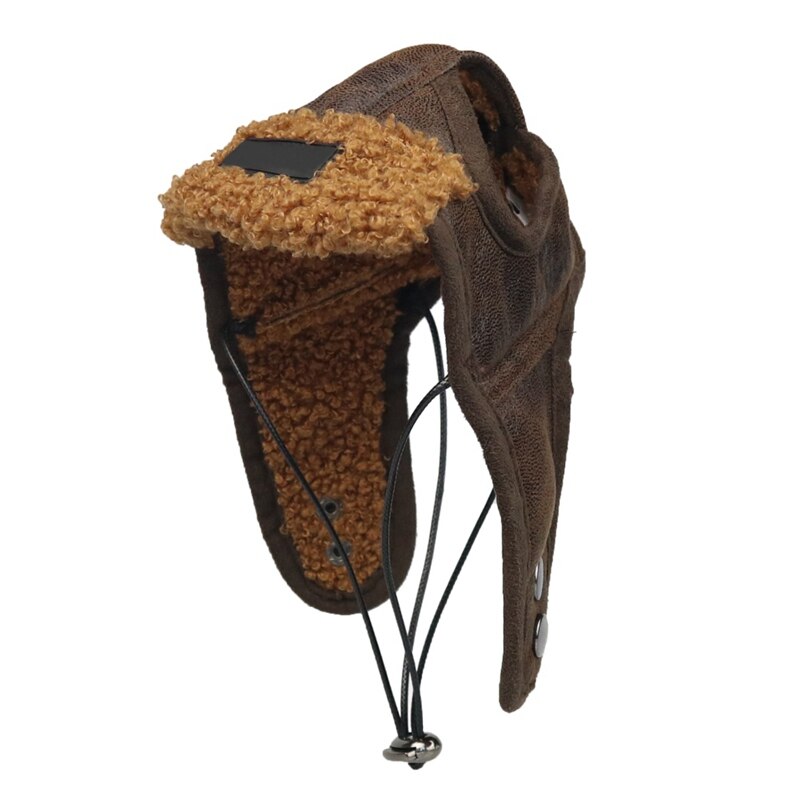Difraz para perro pour petit chien | Chapeau d'hiver en cuir PU, en cachemire, pour chiot, joli et confortable, pour petit chien zh1: Bourgogne / L