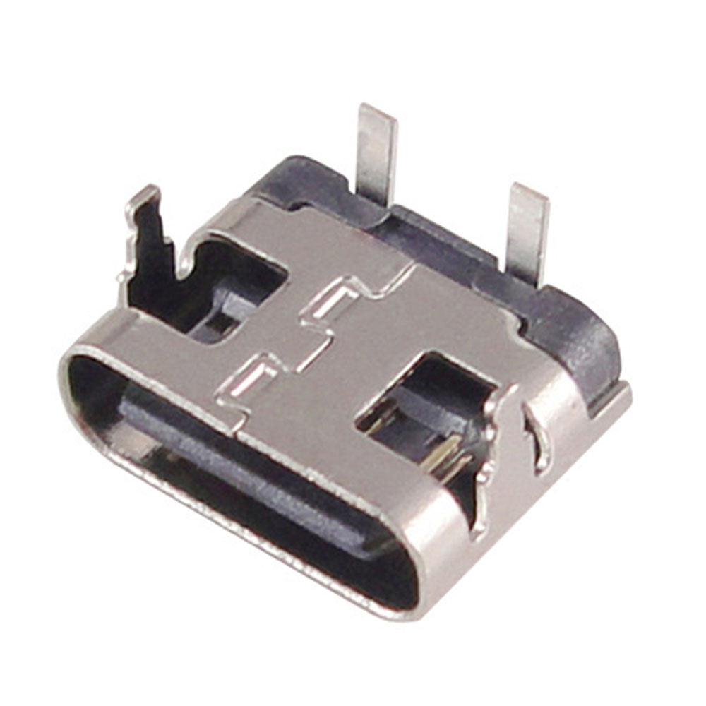 10-100 stk 2 pinner mikro usb type c kontakt stikkontakt usb 3.1 type-c hunn strømkontakt Brygge til mobiltelefon ladeport 2p