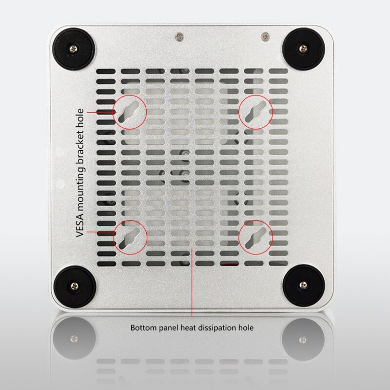 H60 HTPC chasis caja de ordenador Mini ITx Audio Horizontal aleación de aluminio práctico Delgado caja de ordenador sin alimentación