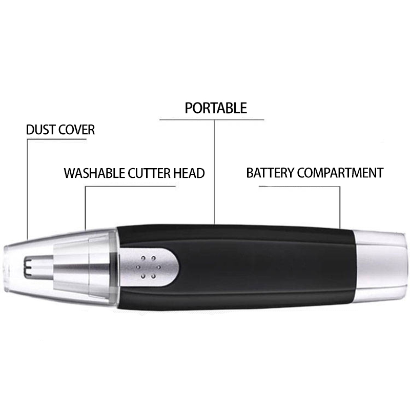 Multi-Function Portable Handhold Battery Powered Nose Hair Eyebrow Trimer Electric Shaver Face Care Shaving Hair Clipper for Man