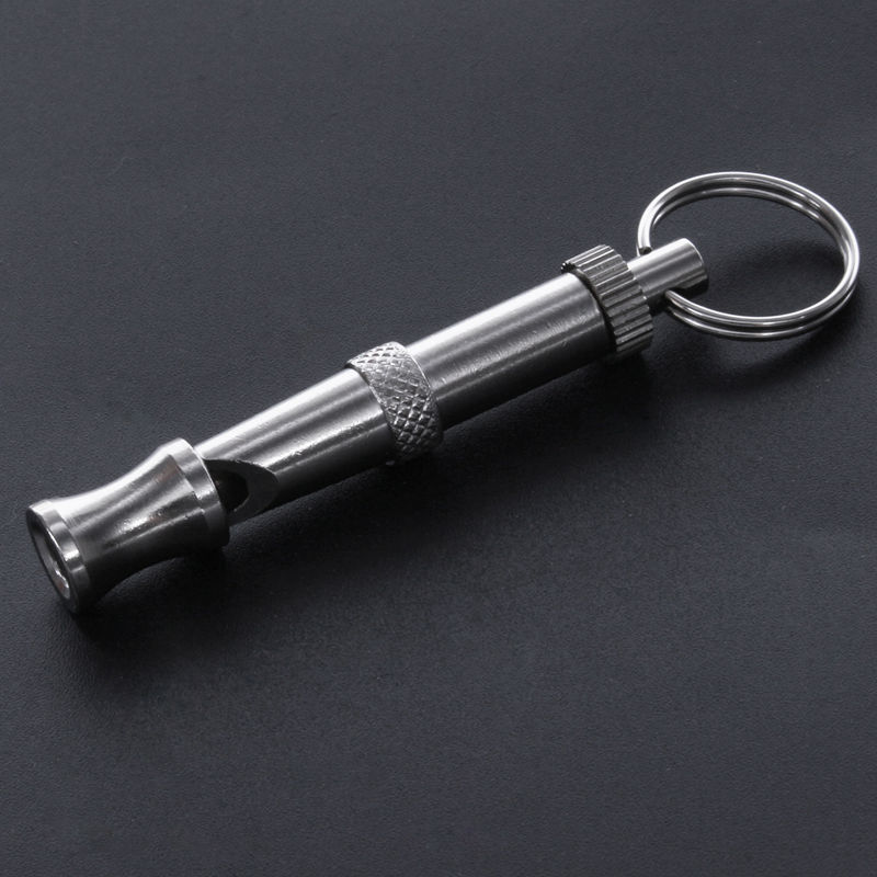 5 x ultralydsfløjte til hundetræning sølvfarvet