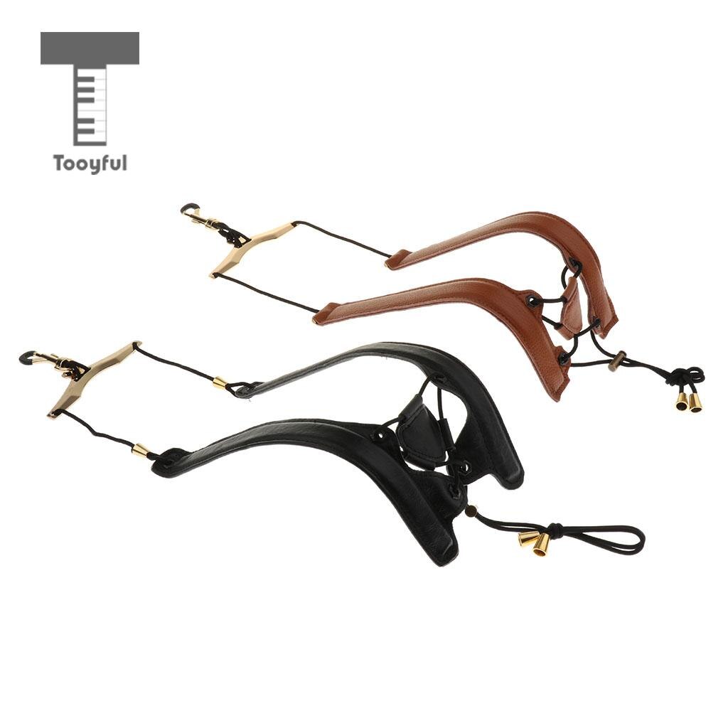 Tooyful Leather Saxophone Neck Strap - Adjustable Width 24mm - for Alto Tenor Soprano Sax