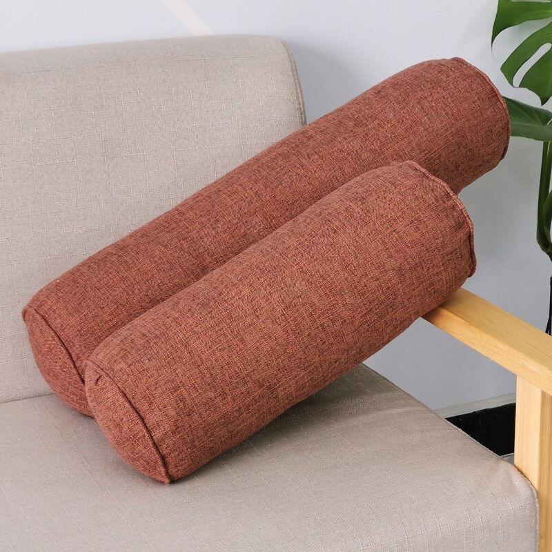 Long pillow interior round body cushion imitation cotton and linen cushion home bedroom accessory rectangular sleep nap pillow