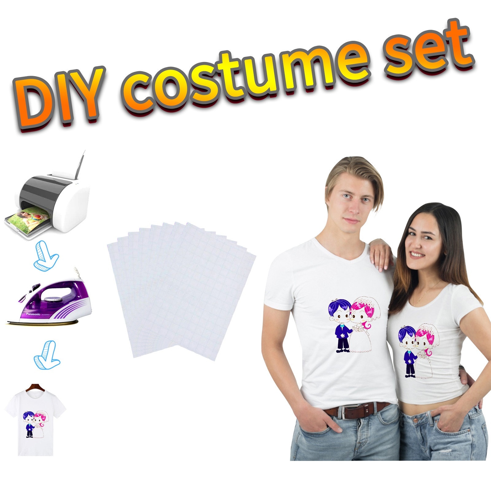 20Pcs Thermal Transfer Paper Can Be Ironed With Heat Transfer Paper Can Be Printed On Cotton Clothes Garment Thermal Paper