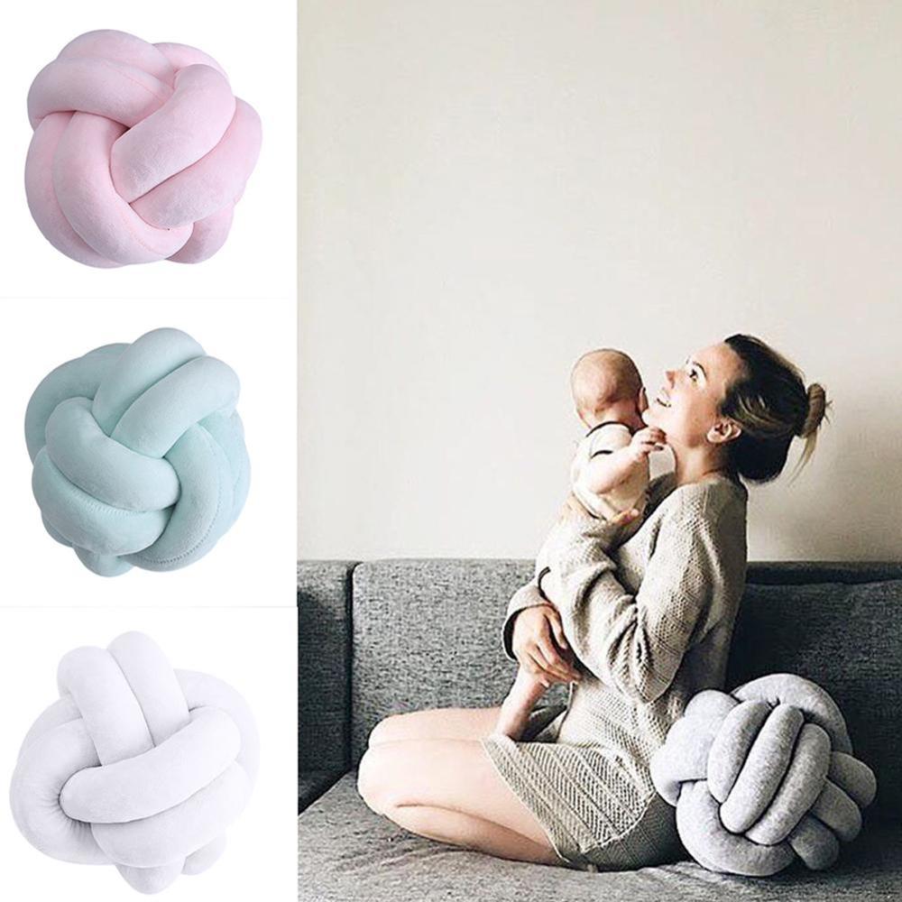 ! Creatieve 18cm Geknoopt Bal Kussen Sierkussen Taille Rugkussen Thuis Slaapbank Decor Poppen Speelgoed Voor Kinderen