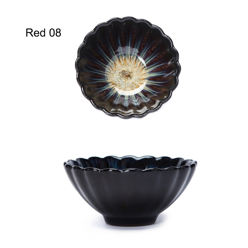 Colorful starry teacup,temmoku glaze tea cup,Kung fu cup Build kiln ceramic cup Teacup,Chinese Jingdezhen Beautifully artwork: 12