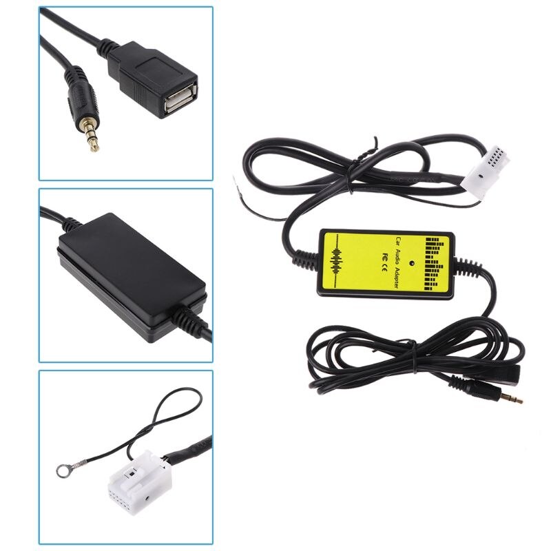 Auto USB Aux-in CD Adapter MP3 Speler Radio Interface 12 Pin Voor Seat