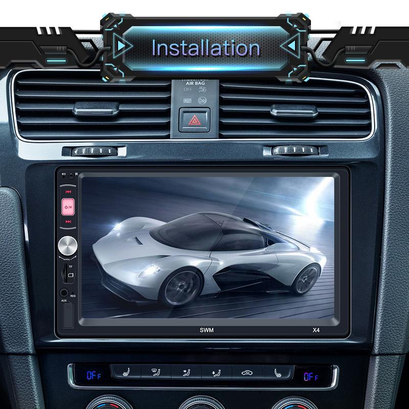 7 Inch Car MP5 Player Bluetooth Touch Screen Stereo Radio Camera Supports Android IOS System MirrorLink 2 DIN Multimedia Player
