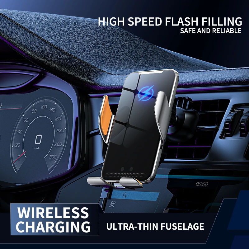 Cargador inalámbrico de coche de 30W, soporte magnético para teléfono de montaje en coche para iPhone 15, 14, 13, 12, Samsung, carga rápida por inducción infrarroja
