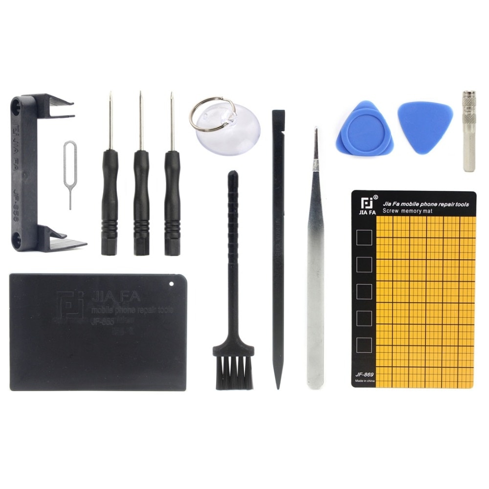 Kit de herramientas de reparación de desmontaje para iPhone, Kit de herramientas de Metal + plástico, 14 en 1, JF-8147