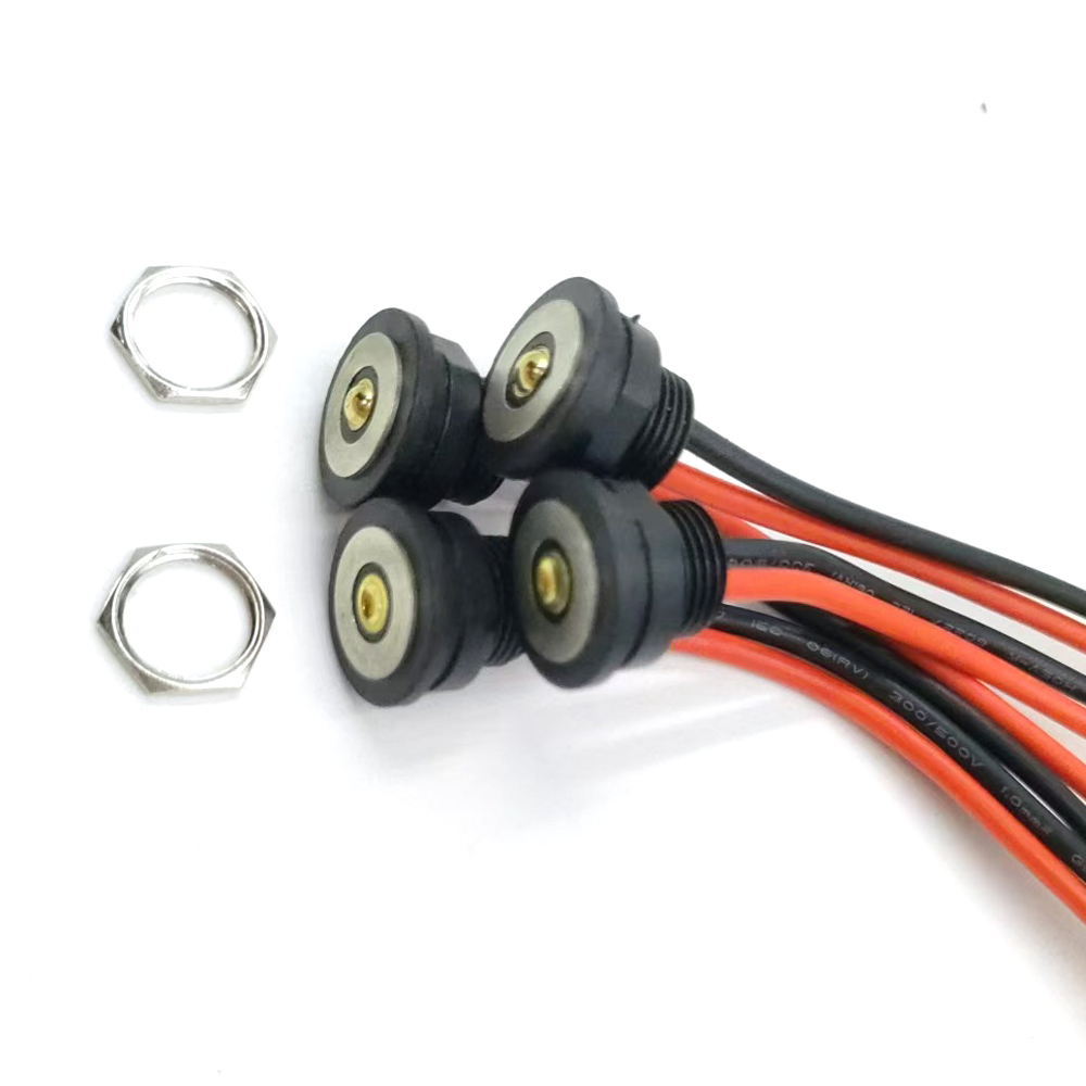 10a high current magnetic charging cable single core contact pogopin connector male and female connector magnetic data cable
