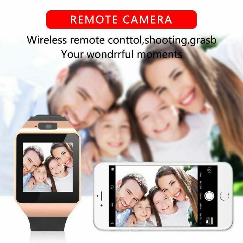 Touch screen smart ur  dz09 med kamera bluetooth armbåndsur sim-kort smartwatch til ios android telefoner support