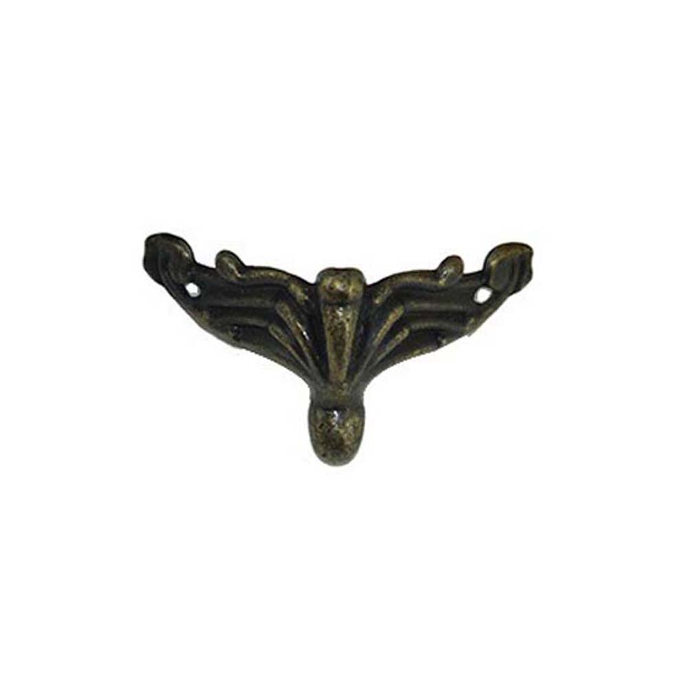 4pcs/Lot Antique Durable Wood Box Feet Leg Corner Protector Triangle Rattan Carved Decorative Bracket For Furniture Hardware: bronze 2